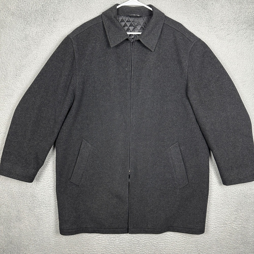 Saks Fifth Avenue Coat Mens 44 Loro Piana Charcoal Grey Wool Cashmere Italy Made